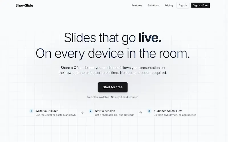 Showslide screenshot
