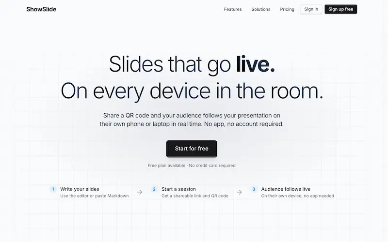 Showslide screenshot