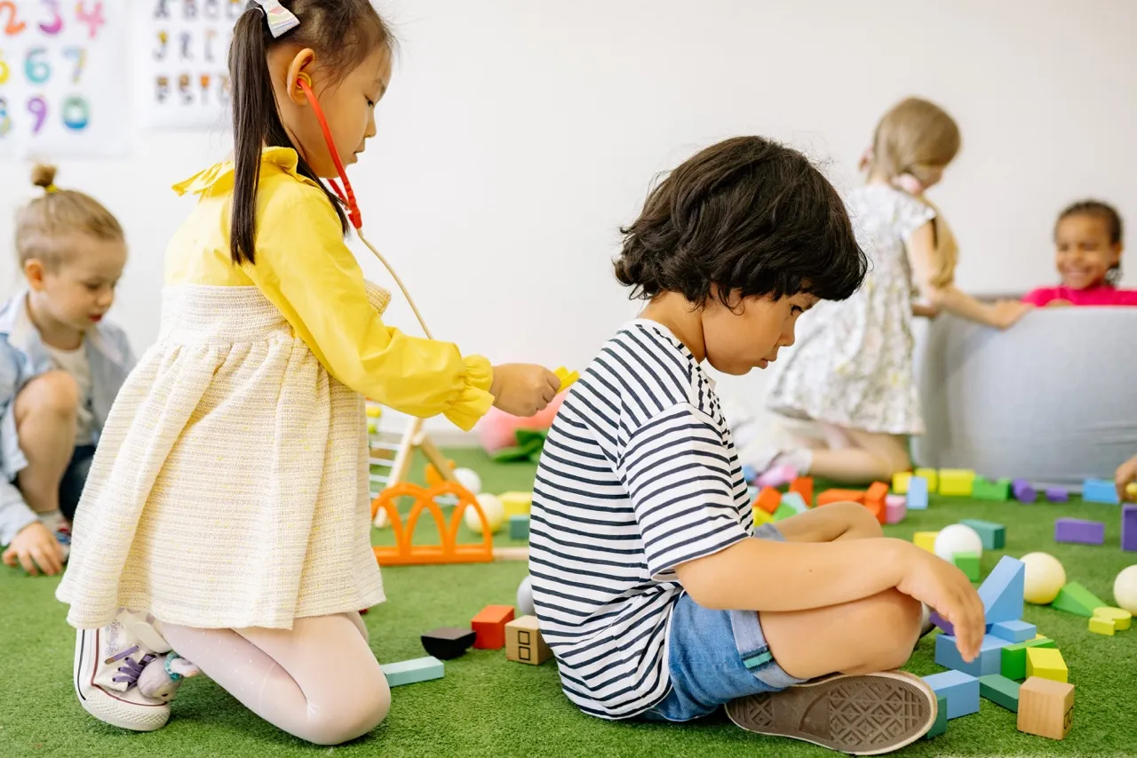 Girl playing doctor