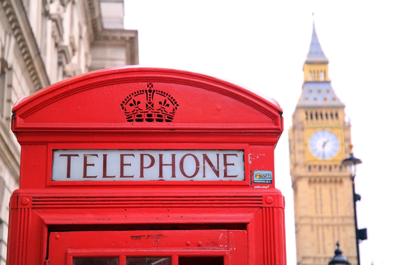 Red phone booth