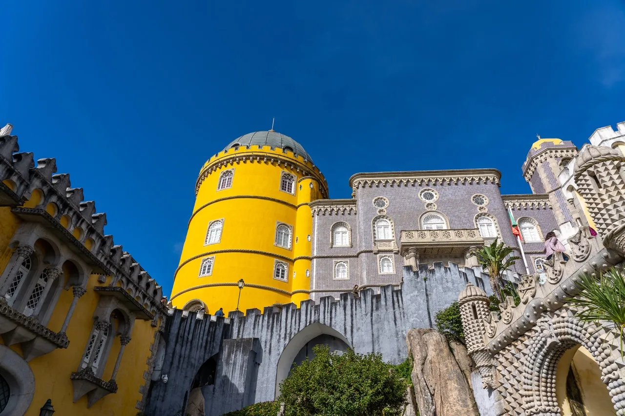 Yellow and white buildings